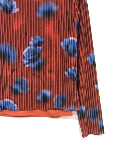 Ameri（アメリ）AMERI (アメリ) MILA VELOUR CUT TOP レッド×ブルー サイズ:Fの古着・服飾アイテム