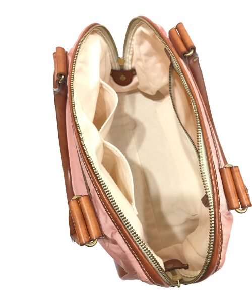 Felisi（フェリージ）Felisi (フェリージ) ナイロンレザーハンドバッグ ピンクの古着・服飾アイテム