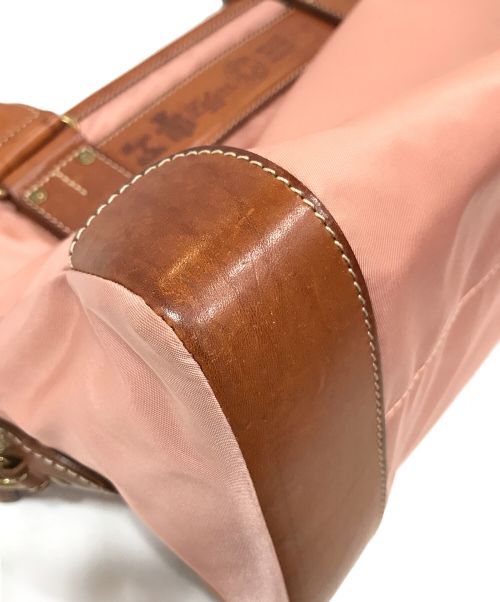 Felisi（フェリージ）Felisi (フェリージ) ナイロンレザーハンドバッグ ピンクの古着・服飾アイテム