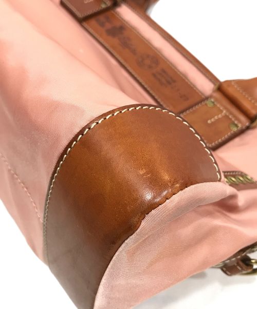 Felisi（フェリージ）Felisi (フェリージ) ナイロンレザーハンドバッグ ピンクの古着・服飾アイテム