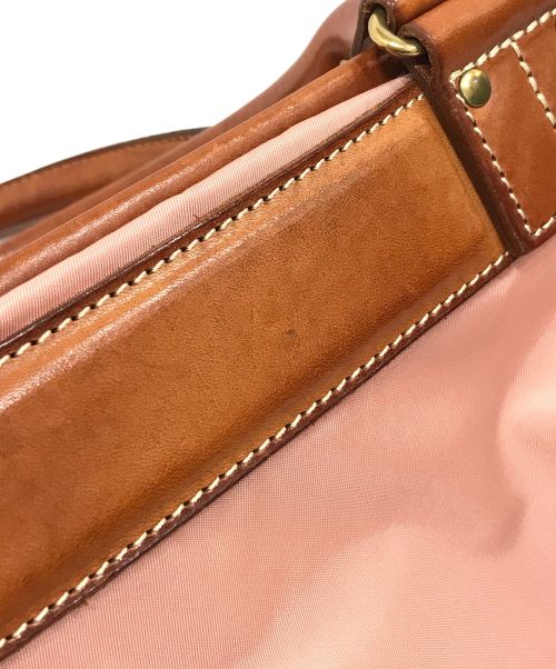 Felisi（フェリージ）Felisi (フェリージ) ナイロンレザーハンドバッグ ピンクの古着・服飾アイテム