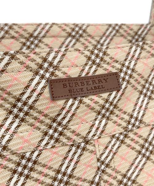 BURBERRY BLUE LABEL（バーバリーロンドンブルーレーベル）BURBERRY BLUE LABEL (バーバリーロンドンブルーレーベル) ノースリーブチェックワンピース ベージュ サイズ:SIZE 36の古着・服飾アイテム