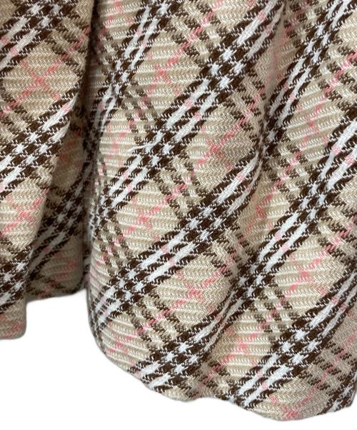 BURBERRY BLUE LABEL（バーバリーロンドンブルーレーベル）BURBERRY BLUE LABEL (バーバリーロンドンブルーレーベル) ノースリーブチェックワンピース ベージュ サイズ:SIZE 36の古着・服飾アイテム