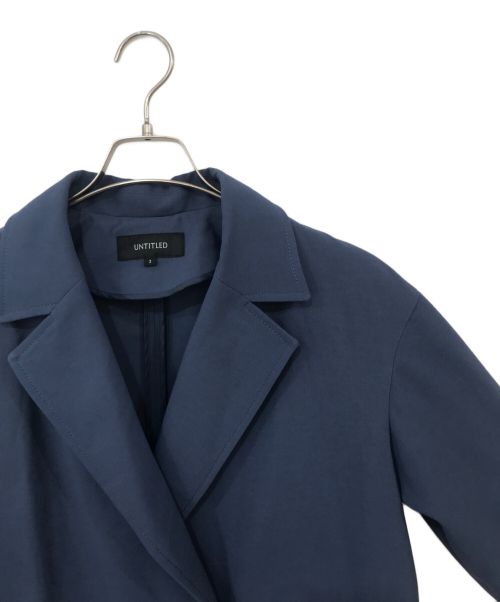 UNTITLED（アンタイトル）UNTITLED (アンタイトル) ドロップテーラーコート ブルー サイズ:2の古着・服飾アイテム