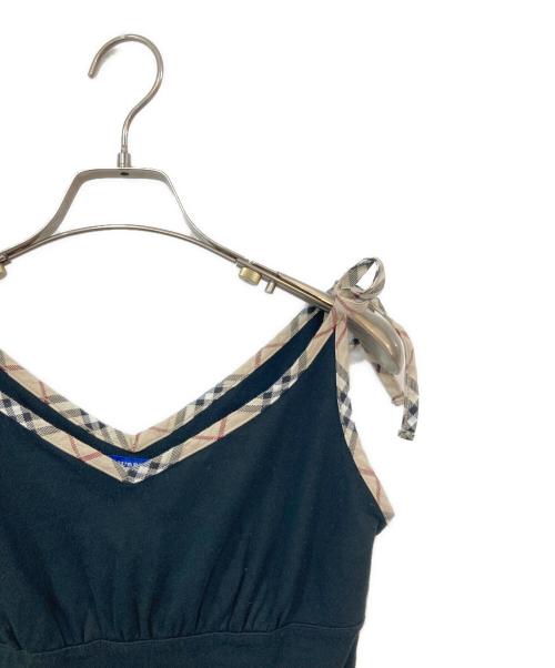 BURBERRY BLUE LABEL（バーバリー ブルー レーベル）BURBERRY BLUE LABEL (バーバリーロンドンブルーレーベル) ノバチェックノースリーブカットソー ブラック サイズ:SIZE 38の古着・服飾アイテム