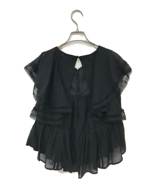 HER LIP TO（ハーリップトゥ）Her lip to (ハーリップトゥ) カットワークブラウス ブラック サイズ:Mの古着・服飾アイテム
