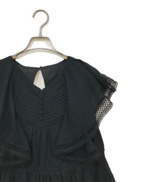 HER LIP TO（ハーリップトゥ）Her lip to (ハーリップトゥ) カットワークブラウス ブラック サイズ:Mの古着・服飾アイテム