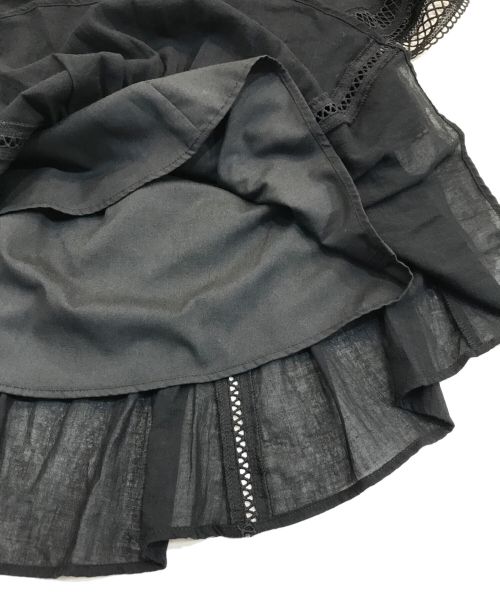 HER LIP TO（ハーリップトゥ）Her lip to (ハーリップトゥ) カットワークブラウス ブラック サイズ:Mの古着・服飾アイテム