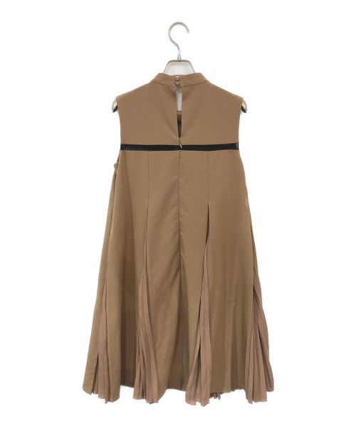 HER LIP TO（ハーリップトゥ）Her lip to (ハーリップトゥ) Lace Trimmed Bowtie Dress ベージュ サイズ:Mの古着・服飾アイテム