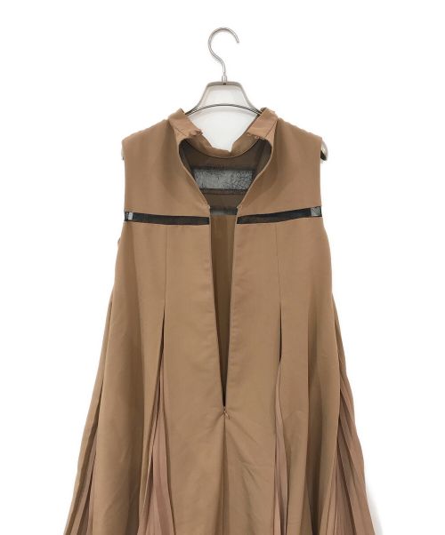 HER LIP TO（ハーリップトゥ）Her lip to (ハーリップトゥ) Lace Trimmed Bowtie Dress ベージュ サイズ:Mの古着・服飾アイテム