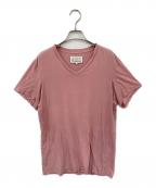 Maison Margielaメゾンマルジェラ）の古着「Vネックカットソー」｜ピンク