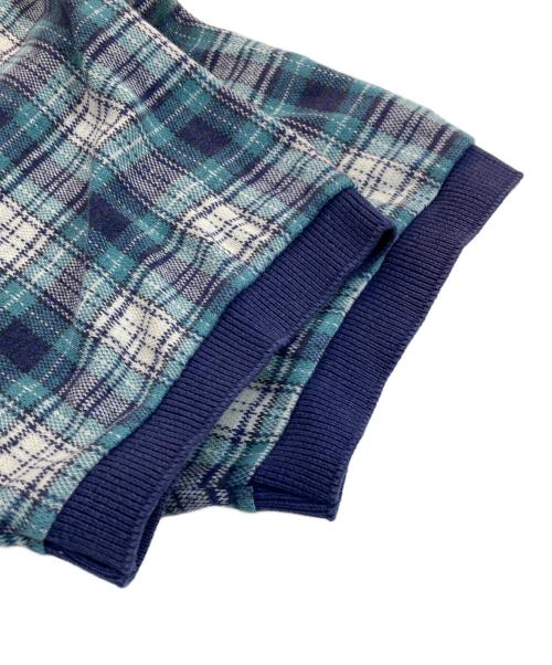 POLO RALPH LAUREN（ポロ・ラルフローレン）POLO RALPH LAUREN (ポロ・ラルフローレン) チェックプルオーバーポロシャツ ブルー サイズ:SIZE Lの古着・服飾アイテム