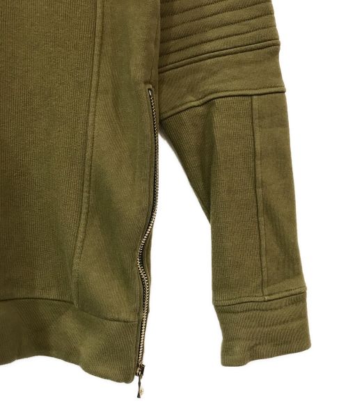 BALMAIN（バルマン）BALMAIN (バルマン) バイカースウェット カーキ サイズ:XSの古着・服飾アイテム