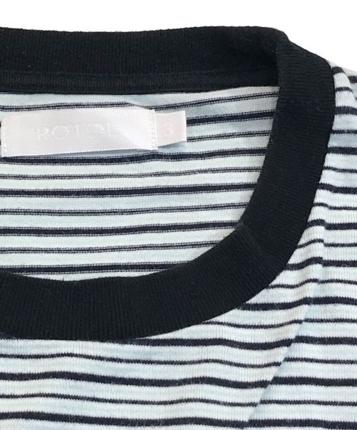 ROTOL（ロトル）ROTOL (ロトル) WIDE TWIST TEE BORDER マルチカラー サイズ:3の古着・服飾アイテム