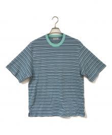 UNIVERSAL PRODUCTS.（ユニバーサルプロダクツ）の古着「マルチボーダー ショートスリーブ ティーシャツ」｜ブルー