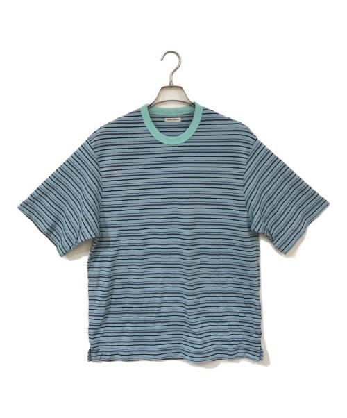 UNIVERSAL PRODUCTS.（ユニバーサルプロダクツ）UNIVERSAL PRODUCTS. (ユニバーサルプロダクツ) マルチボーダー ショートスリーブ ティーシャツ ブルー サイズ:3の古着・服飾アイテム