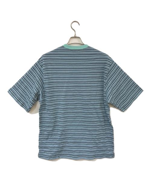 UNIVERSAL PRODUCTS.（ユニバーサルプロダクツ）UNIVERSAL PRODUCTS. (ユニバーサルプロダクツ) マルチボーダー ショートスリーブ ティーシャツ ブルー サイズ:3の古着・服飾アイテム