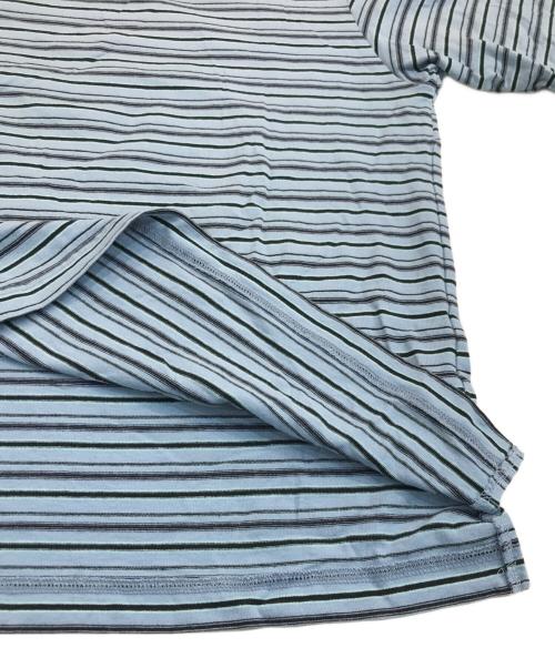 UNIVERSAL PRODUCTS.（ユニバーサルプロダクツ）UNIVERSAL PRODUCTS. (ユニバーサルプロダクツ) マルチボーダー ショートスリーブ ティーシャツ ブルー サイズ:3の古着・服飾アイテム