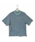 UNIVERSAL PRODUCTS.（ユニバーサルプロダクツ）の古着「マルチボーダー ショートスリーブ ティーシャツ」｜ブルー