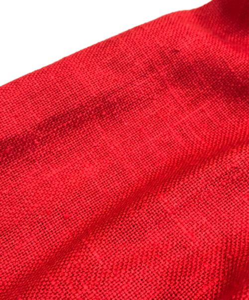 Christian Dior pret a porter（クリスチャンディオールプレタポルテ）Christian Dior pret a porter (クリスチャンディオールプレタポルテ) ノーカラージャケット レッド サイズ:Mの古着・服飾アイテム