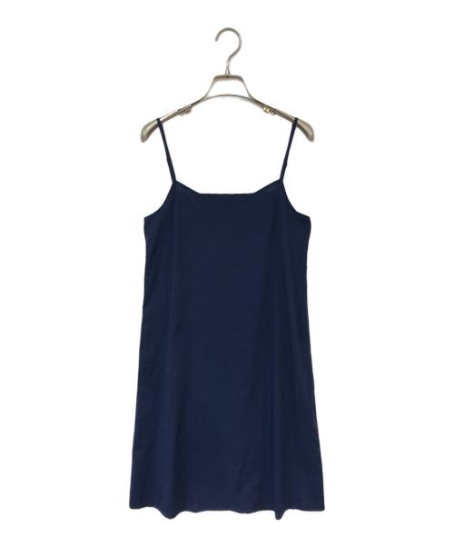 FRAY ID（フレイ アイディー）FRAY ID (フレイ アイディー) レーヨンプリントワンピース ネイビーの古着・服飾アイテム
