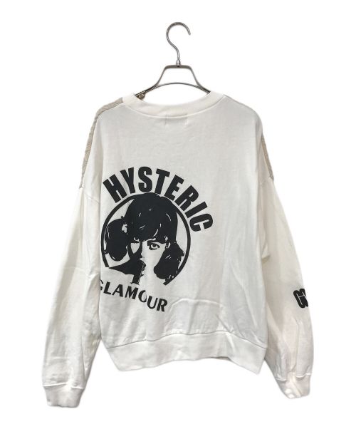 Hysteric Glamour（ヒステリックグラマー）Hysteric Glamour (ヒステリックグラマー) ドッキングスウェット ホワイト サイズ:FREEの古着・服飾アイテム