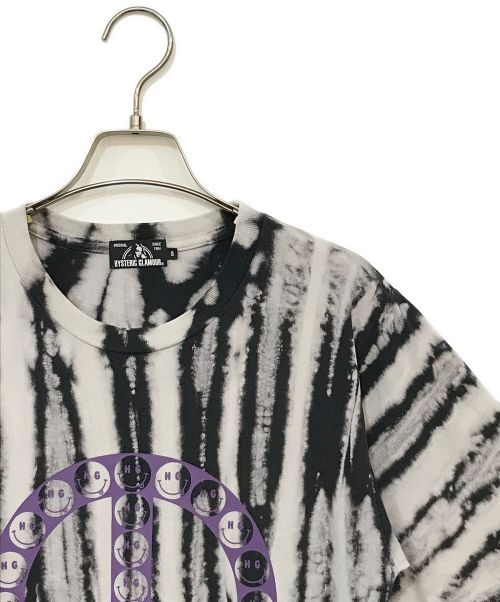 Hysteric Glamour（ヒステリックグラマー）Hysteric Glamour (ヒステリックグラマー) HG PEACE MARK Tシャツ パープル サイズ:Sの古着・服飾アイテム