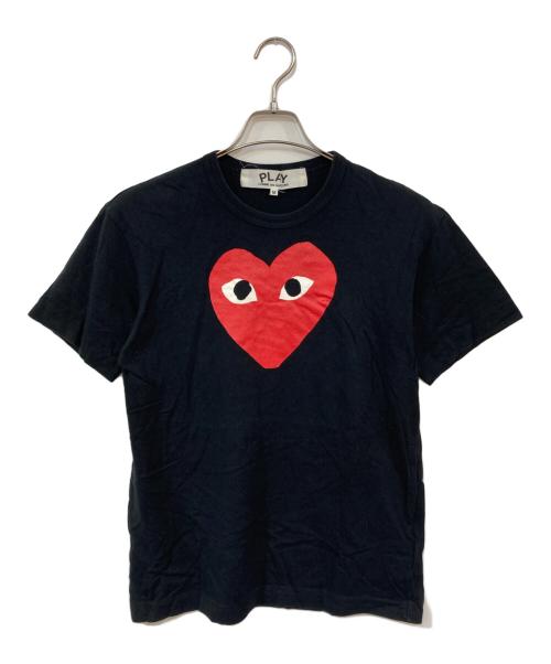 PLAY COMME des GARCONS（プレイコムデギャルソン）PLAY COMME des GARCONS (プレイ コムデギャルソン) ハートプリントTシャツ ブラック サイズ:Mの古着・服飾アイテム