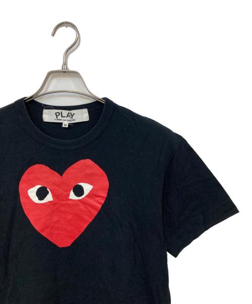 PLAY COMME des GARCONS（プレイコムデギャルソン）PLAY COMME des GARCONS (プレイ コムデギャルソン) ハートプリントTシャツ ブラック サイズ:Mの古着・服飾アイテム