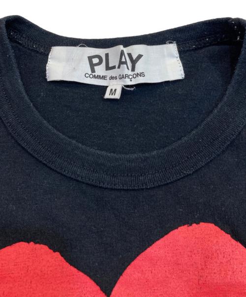 PLAY COMME des GARCONS（プレイコムデギャルソン）PLAY COMME des GARCONS (プレイ コムデギャルソン) ハートプリントTシャツ ブラック サイズ:Mの古着・服飾アイテム