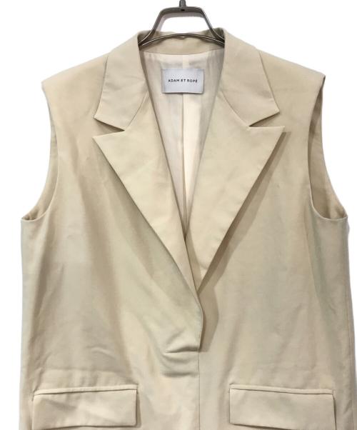 Adam et Rope（アダム エ ロペ）Adam et Rope (アダム エ ロペ) ノースリーブテーラードワンピース ベージュ サイズ:Fの古着・服飾アイテム