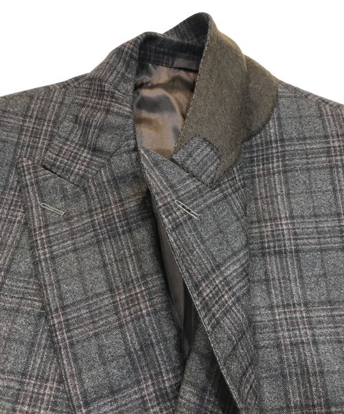 Belvest（ベルヴェスト）Belvest (ベルヴェスト) ウールダブルセットアップスーツ マルチオリーブ サイズ:50の古着・服飾アイテム