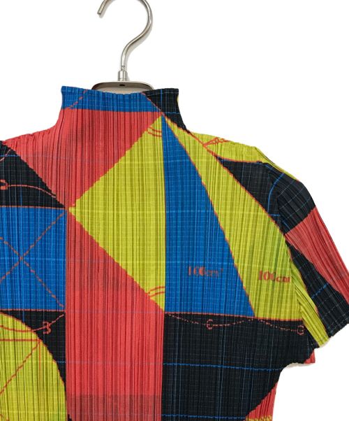 PLEATS PLEASE（プリーツプリーズ）PLEATS PLEASE (プリーツプリーズ) プリーツカットソー マルチカラー サイズ:3の古着・服飾アイテム