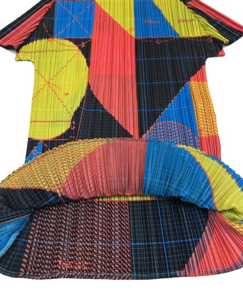 PLEATS PLEASE（プリーツプリーズ）PLEATS PLEASE (プリーツプリーズ) プリーツカットソー マルチカラー サイズ:3の古着・服飾アイテム