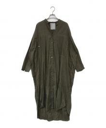 BEARDSLEY（ビアズリー）の古着「スキッパーシャツワンピース」｜オリーブ