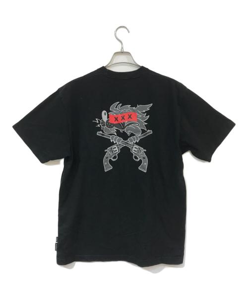 GOD SELECTION XXX（ゴッド セレクション トリプルエックス）GOD SELECTION XXX (ゴッドセレクショントリプルエックス) roarguns (ロアーガンズ) プリントTシャツ ブラック サイズ:Lの古着・服飾アイテム