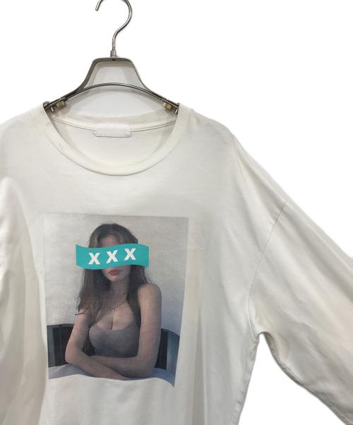 GOD SELECTION XXX（ゴッドセレクショントリプルエックス）GOD SELECTION XXX (ゴッドセレクショントリプルエックス) ロングスリーブカットソー ホワイト サイズ:SIZE Lの古着・服飾アイテム