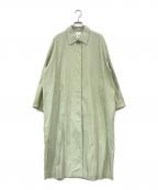 CLANEクラネ）の古着「バックフリルシングルコート」｜グリーン