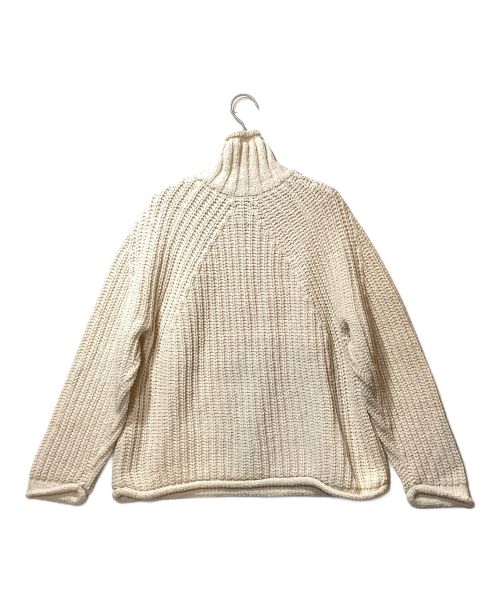 BATONER（バトナ―）BATONER (バトナ―) ウール チャンキー シグネチャー ハイネック ニット ベージュ サイズ:1の古着・服飾アイテム