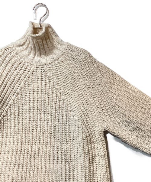 BATONER（バトナ―）BATONER (バトナ―) ウール チャンキー シグネチャー ハイネック ニット ベージュ サイズ:1の古着・服飾アイテム
