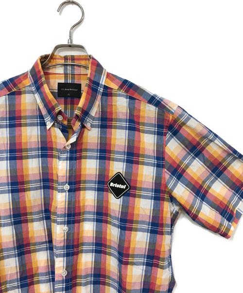 F.C.Real Bristol（エフシーレアルブリストル）F.C.Real Bristol (エフシーレアルブリストル) CHECK B.D SHIRT オレンジ サイズ:XLの古着・服飾アイテム