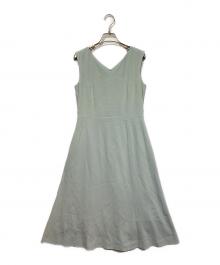 Ravissant Laviere（ラヴィソン ラヴィエール）の古着「刺繍ブラウス×フレアワンピース」｜グリーン