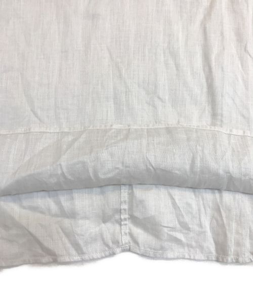 FRAMeWORK（フレームワーク）FRAMeWORK (フレームワーク) フレンチリネンクルーネックプルオーバー2 ホワイト サイズ:記載なしの古着・服飾アイテム