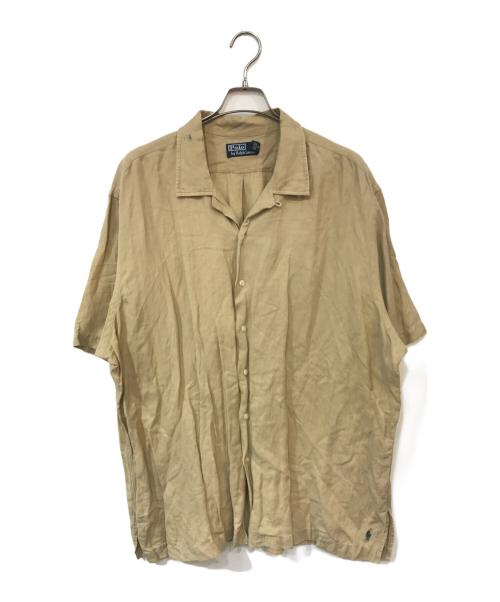 POLO RALPH LAUREN（ポロ・ラルフローレン）POLO RALPH LAUREN (ポロ・ラルフローレン) 90’Sシルクリネンシャツ ベージュ サイズ:SIZE XXLの古着・服飾アイテム