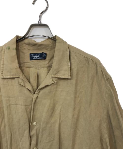 POLO RALPH LAUREN（ポロ・ラルフローレン）POLO RALPH LAUREN (ポロ・ラルフローレン) 90’Sシルクリネンシャツ ベージュ サイズ:SIZE XXLの古着・服飾アイテム