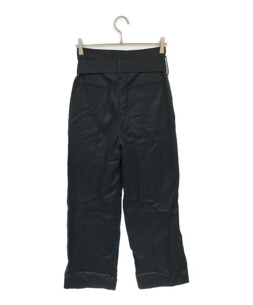 kayle（ケイル）KAYLE (ケイル) HIGH COUNT GABARDINE BELT DESIGN PANTS ブラック サイズ:Sの古着・服飾アイテム