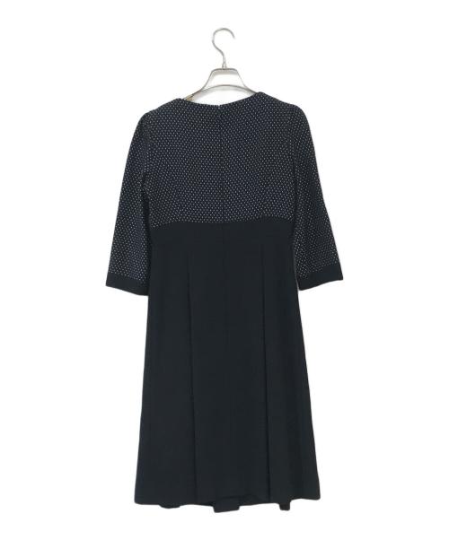 M'S GRACY（エムズグレイシー）M'S GRACY (エムズグレイシー) ウエストリボンドットワンピース ブラック サイズ:SIZE Mの古着・服飾アイテム