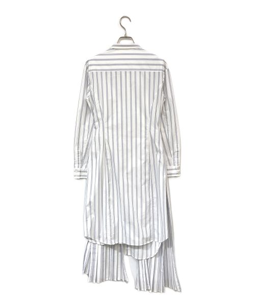 AKIKOAOKI（アキコアオキ）AKIKOAOKI (アキコアオキ) ストライプブラウスワンピース ホワイト サイズ:Fの古着・服飾アイテム