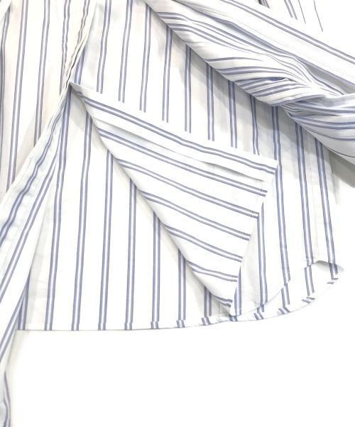 AKIKOAOKI（アキコアオキ）AKIKOAOKI (アキコアオキ) ストライプブラウスワンピース ホワイト サイズ:Fの古着・服飾アイテム