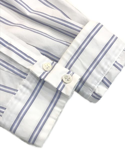 AKIKOAOKI（アキコアオキ）AKIKOAOKI (アキコアオキ) ストライプブラウスワンピース ホワイト サイズ:Fの古着・服飾アイテム